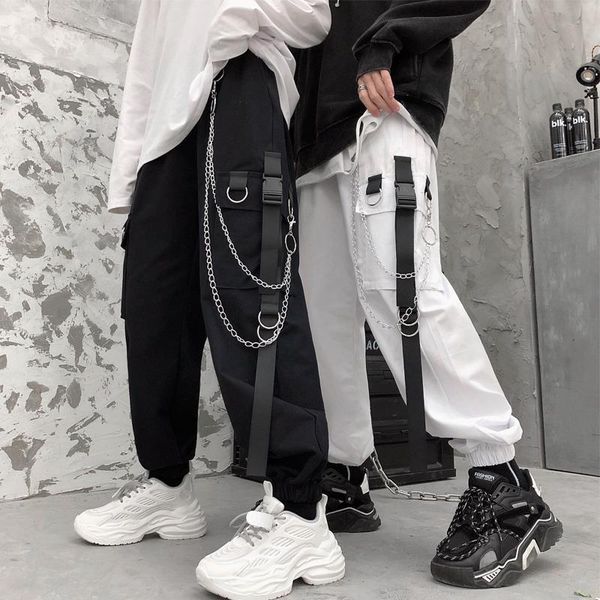 

y2k harajuku hip hop streetwear women pant trousers dropshipping sweatpants black kpop oversized gothic korean punk clothes, Black;white