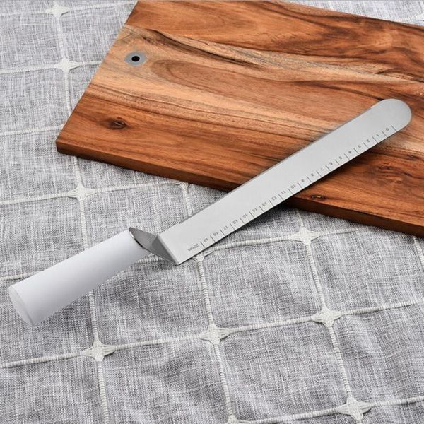 

baking & pastry tools diy tool cake cream scraper stainless steel butter straight spatula curved spatulas useful 150ga