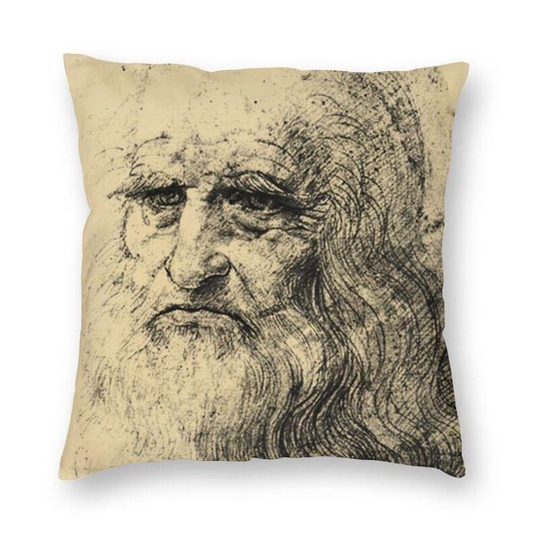 

fashion leonardo da vinci portrait throw pillow case decoration custom cushion cover 40x40cm pillowcover for living room cushion/decorative