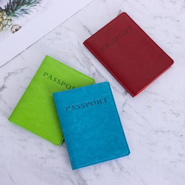 

card holders pu leather passport case fashion id holder cover bank wallet travel supplies, Brown;gray