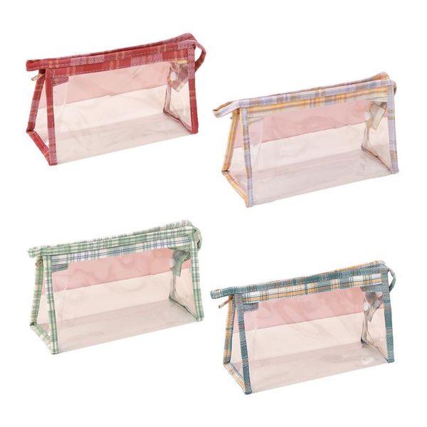 

pencil bags dxab thicken pvc wateproof pen pouch simple clear cosmetics storage case students staionery bag for business travel