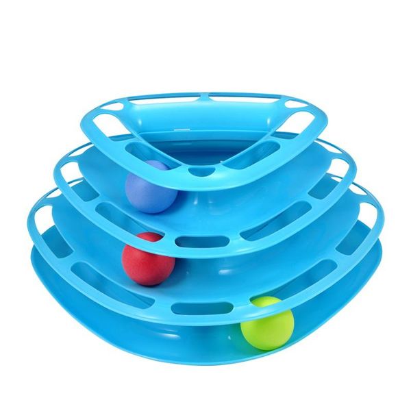 

cat toy interactive intelligence triple play disc pet funny balls toys