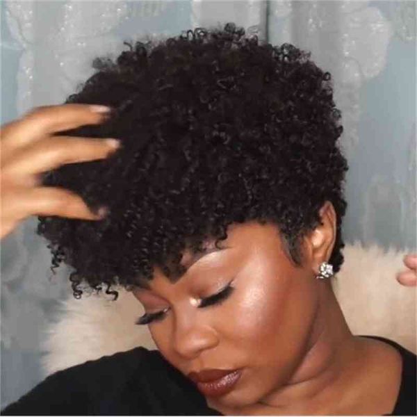 

wig short curly hair chemical fiber head cover for sale, Black;brown