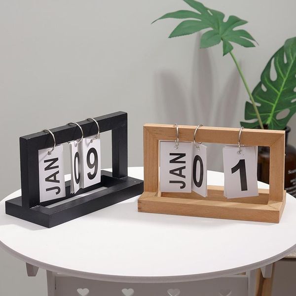 

gift wrap 2021 ins creative wooden page flipping calendar simple home desksmall decorations study desk