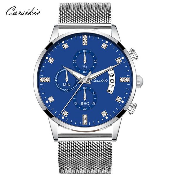 

wristwatches big blue dial wrist mens online watches, Slivery;brown