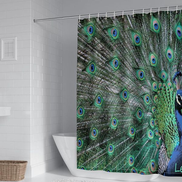 

shower curtains 3d beautiful peacocks feathers curtain set cloth bathroom decor bath accessories waterproof polyester fabric