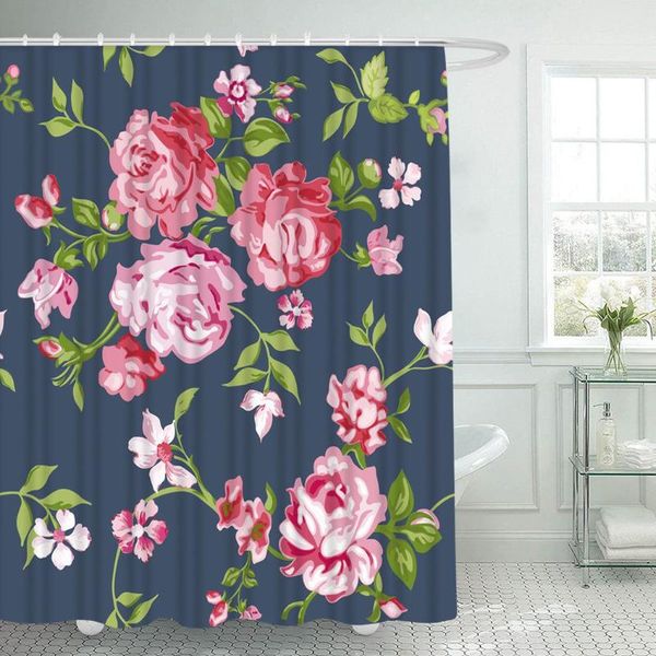 

flower shower curtains bathroom mildew proof with hooks home bath for