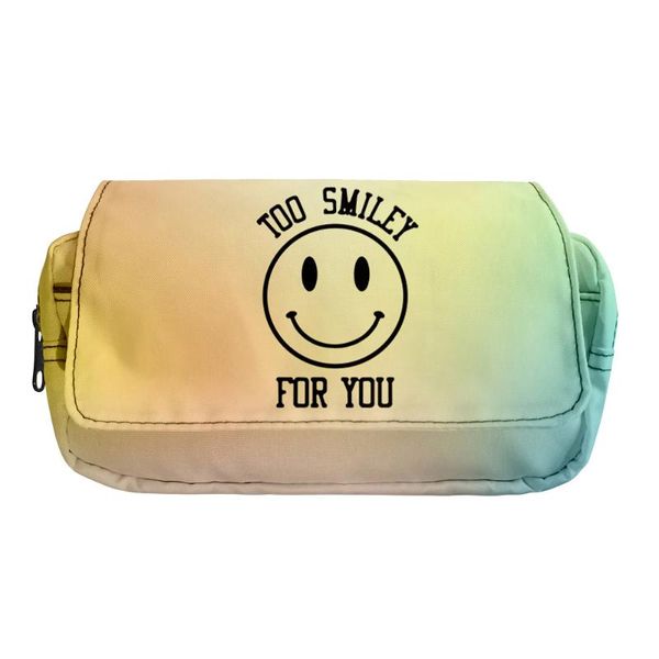 

cosmetic bags & cases 2021 addison rae 3d printing women simple double layer storage bag lady hip hop child stationery pencil