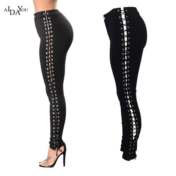 

women's jeans 2021 women spring summer plus size s-3xl slim lace up pencil pants denim female casual trousers ouc2706, Blue
