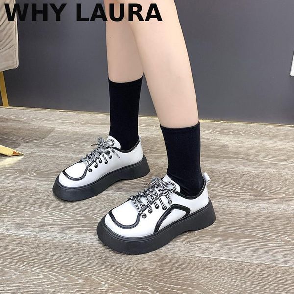 

dress shoes 2021 autumn women's fashion pu leather breathable match color sponge bottom thick c, Black