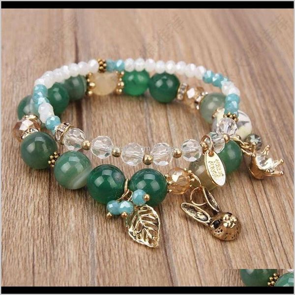 

other bracelets drop delivery 2021 korean childrens jewelry princess cartoon parent child crystal girls bracelet pvntn, Golden;silver