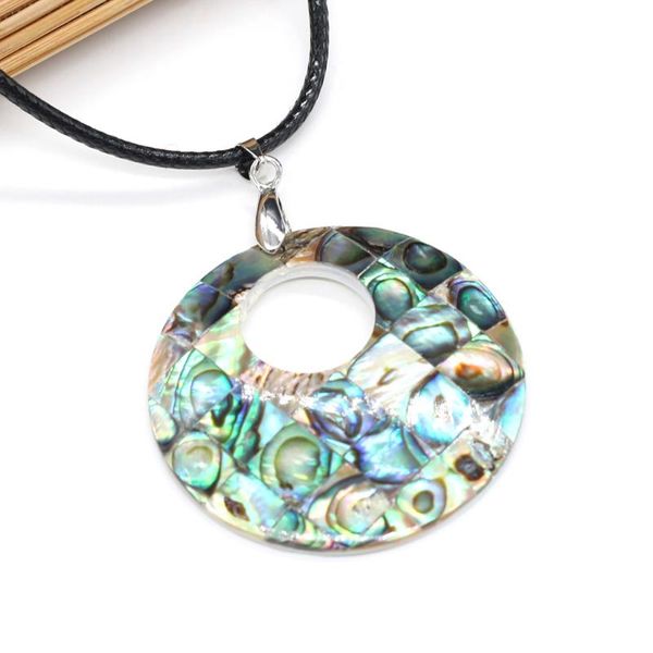 

pendant necklaces selling natural shell boutique carved round shape exquisite necklace making diy charm jewelry gift, Silver