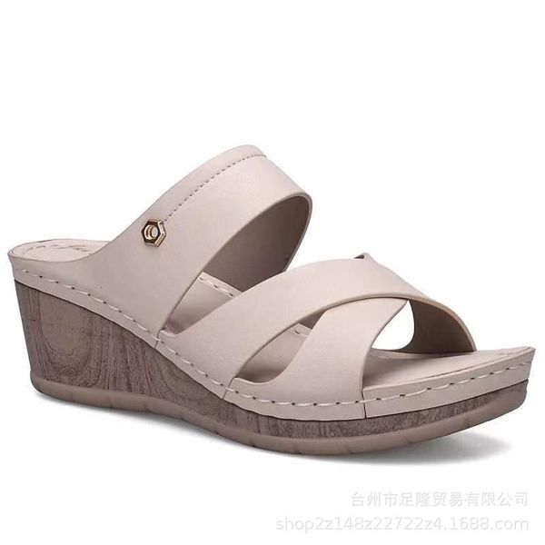 

slippers low rubber hoof heels sewing basic fabric pu, Black