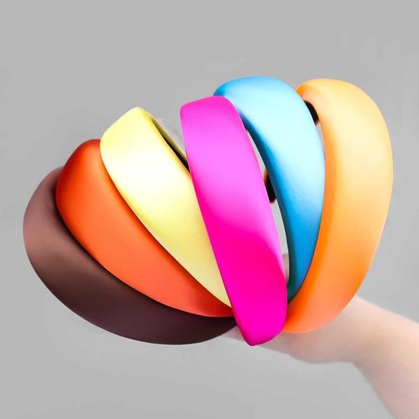 

hair clips & barrettes 2021 solid color fabric sponge headband women soft wide-brimmed party accessories, Golden;silver