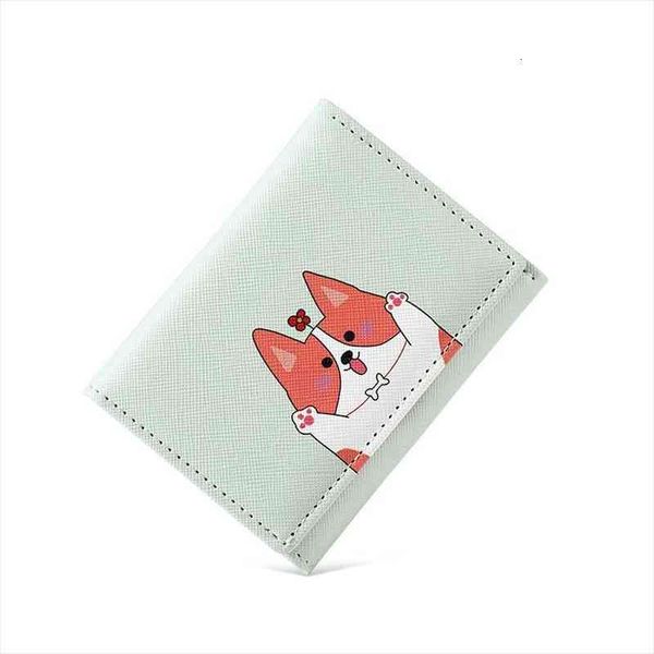

korean cute cat dog women pu leather standard short wallet girls coin purse key for female daily clutch purses wholesale, Red;black