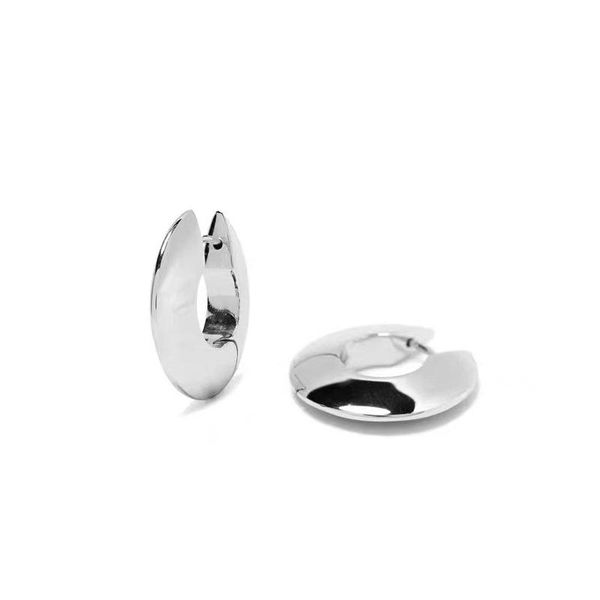 

hoop & huggie saucer earrings for women gold minimalist french style dropship items trendy jewelry 2021, Golden;silver