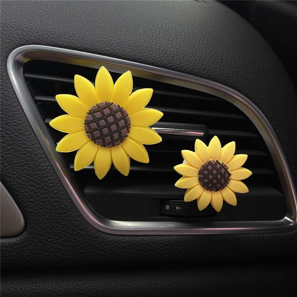 

car air freshener outlet perfume clip sunflower conditioner sun float flower interior auto accessories