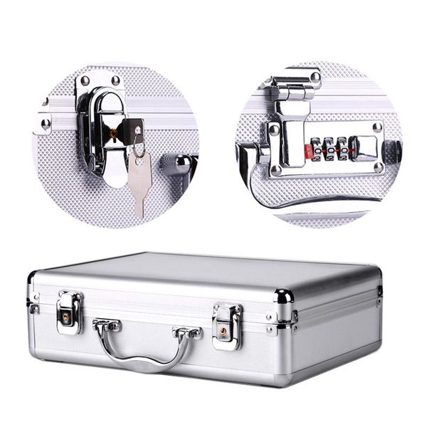 

tool organizers aluminum alloy box portable with lock password file storage suitcase equipment instrument case foam