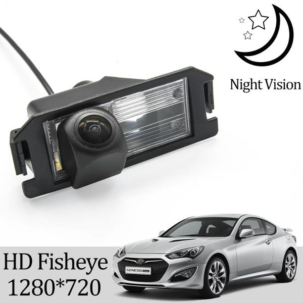 

car rear view cameras& parking sensors owtosin hd 1280*720 fisheye camera for genesis coupe 2008-2021 vehicle reverse accessories