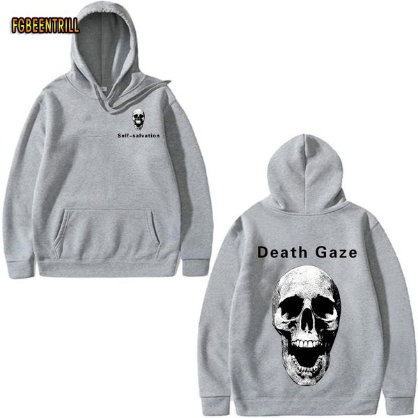 

men's hoodies & sweatshirts spring casual death gaze s-3xl ladies/men retro skull hip hop hooded sweatshirt, Black