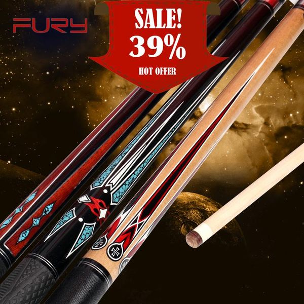 

fury billiard pool cue ag series 11.75mm 12.75mm tiger everest tip 147cm length professional maple shaft quick joint billiardcue cues