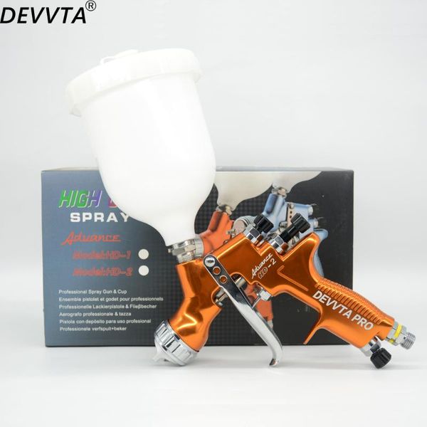 

professional spray guns devvta pro hd-2 gravity feed paint gun for all auto ,furniture with 600 ml cup 1.3 mm tip water based airbrush