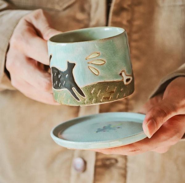 

cups & saucers nordic travel cappuccino cup and saucer ceramic espresso set reusable coffee mugs kubki do kawy be50bd