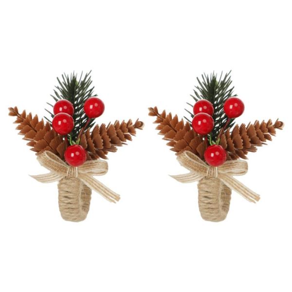 

napkin rings 2pcs christmas ring decorative buckle clasp (red)