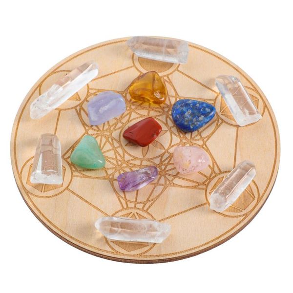 

charm bracelets 1 set of seven star array energy stone kit chakra healing diy wood board, Golden;silver