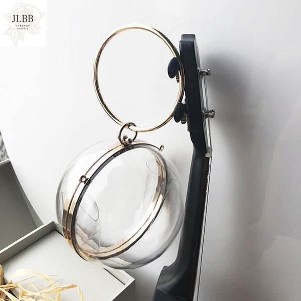 

evening bags women's acrylic grometric cute solid transparent ball shoulder bag lovely small casual clutch