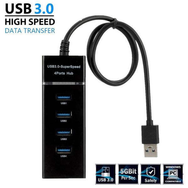 

hubs 4 ports usb 2.0 3.0 hub splitter high speed high-speed multi expansion for deskpc lapadapter