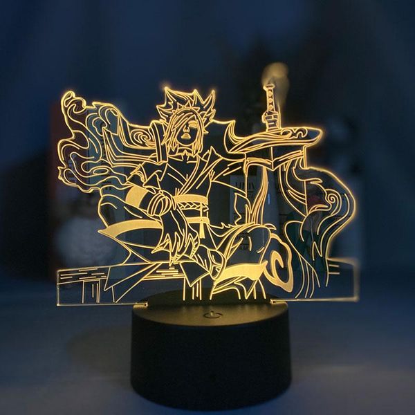 

night lights league of legends bladesman figure 3d light for bedroom decor led color changing novelty lighting cool gifts friends