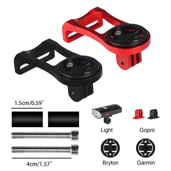 

aluminum alloy bicycle computer stand + 300lm bike headlight 2 in1 base holder lights