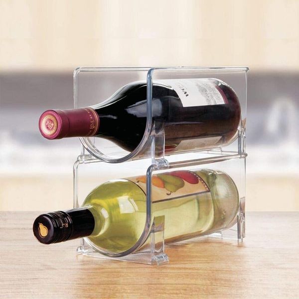 

hooks & rails wine bottle rack beverage and beer storage in refrigerator juice holder stack