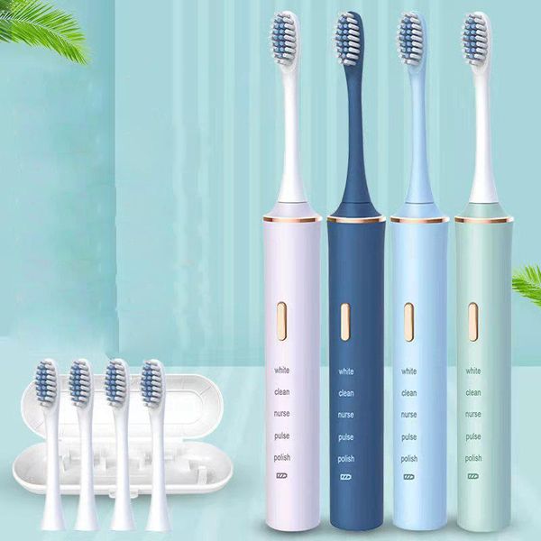 

timer electric automatic waterproof oral teeth toothbrush 5-mode rechargeable sonic dental scaler for whitening cleaning smart