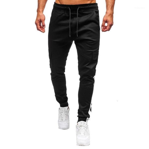 

men's vogue men sweatpants joggers casual solid sports pants slim fit trousers running pantalones hombre1 7qqi, Black