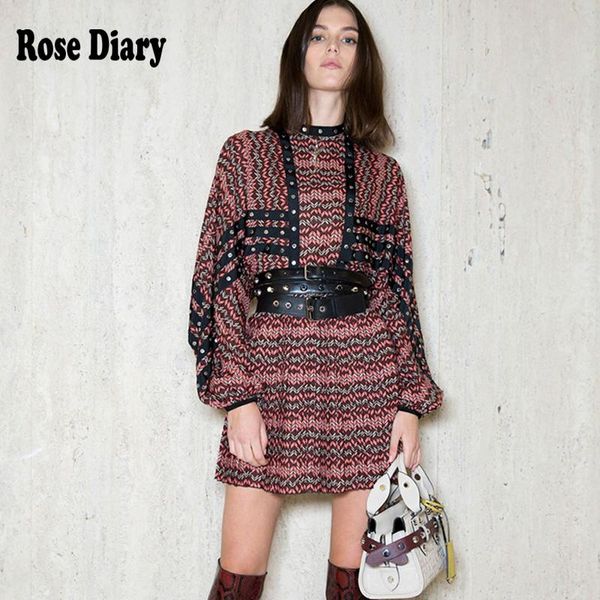 

casual dresses rosediary runway designer summer floral short pleated dress rivet party night vogue 2021 vestidos donna, Black;gray