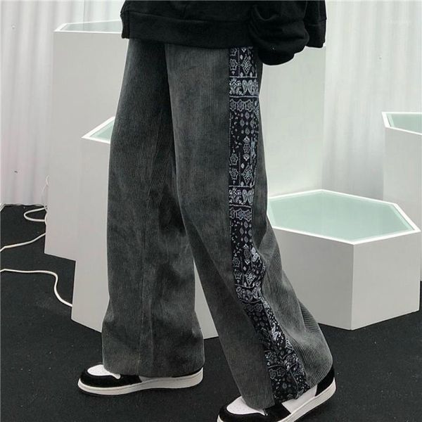 

women's pants & capris flare women wide leg streetwear vintage gothic hip hop autumn straight plus size boyfriend y2k loose trousers, Black;white