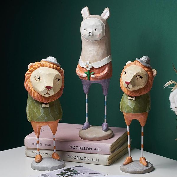 

decorative objects & figurines animal art statue decoration simple nordic ins high-foot simulation resin cute creative home