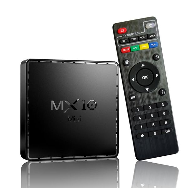 MX10 MINI Android 10 TV Box 2GB 16GB Alllwinner H313 2.4G Wifi 6K Lettore multimediale HD 1GB 8GB