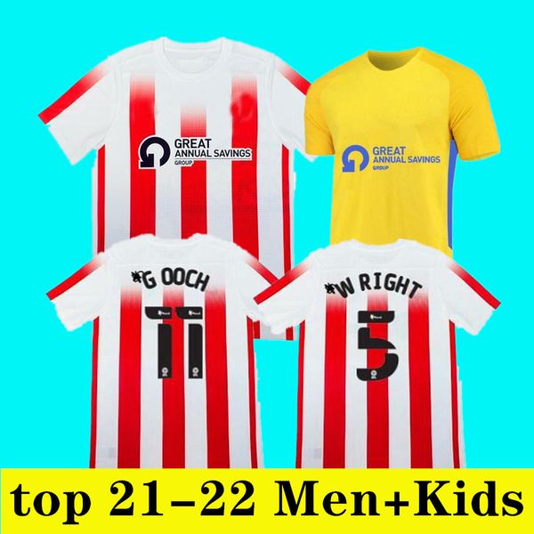 

21 22 sunderland away soccer jerseys alex pritchard will grigg arbenit xhemajli o'brien wright aiden mcgeady camisetas 2021 2022 men ki, Black;yellow