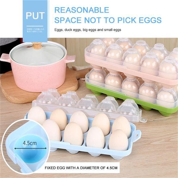 

1/2pcs quality kitchen pp storage box home container organizer refrigerator storing egg tools 10 / 20 eggs boxes bottles & jars