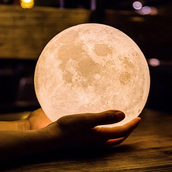 

night lights table moon led light bedroom 3d print lamp atmosphere