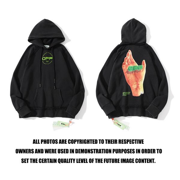 

fashion fleece hoodies brand 3d palm sweater 2021 cotton show, Black