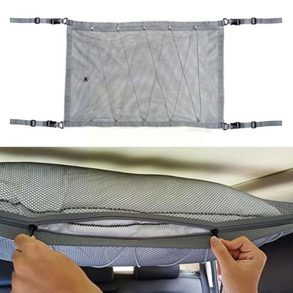 

car organizer roof storage net suspended line bag hanging sundries d5y5