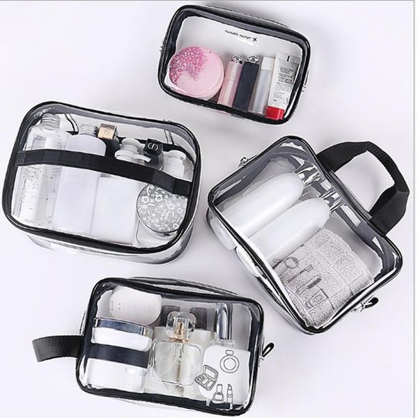 

transparent waterproof beauty cosmetics women's pvc multi-function cosmetic bag travel accessories bags & cases