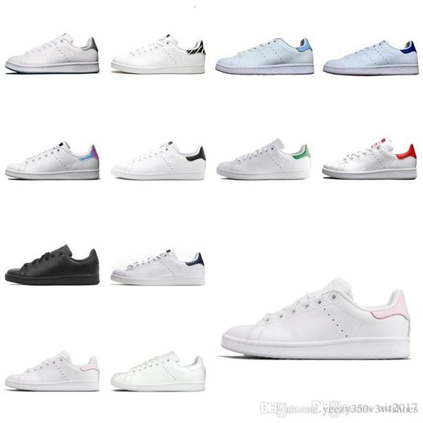 

2021 men classics stan smith women flat sneakers green white navy blue rainbow fashion mens trainer outdoor sport shoes size us5-10 g1, Black