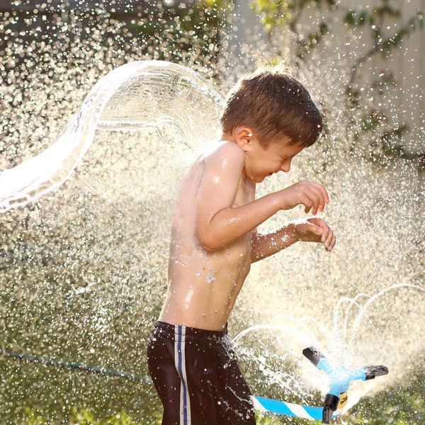 

pool & accessories children's trampoline sprinkler outdoor summer water fun patio lawn spray rotating faucet#30