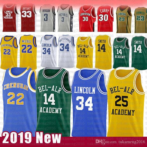 Taze Prens Will Smith Carlton Bankalar Basketbol Forması İsa Servis-Değer Ray Allen Lincoln Aşk Film McCall James NCAA 2021 Mens