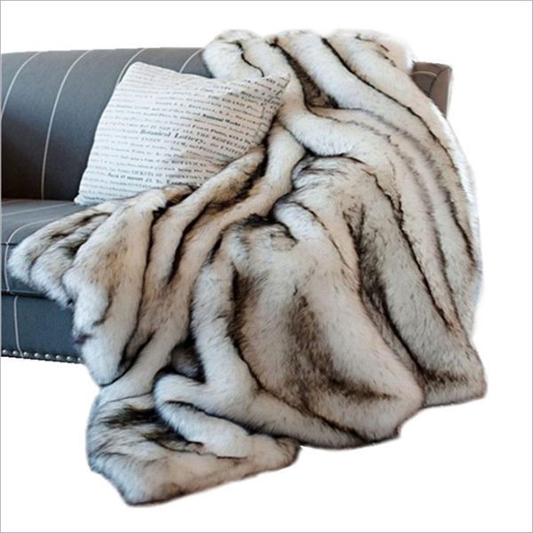 

blankets european style faux fur throw moisture and breathable mildew mothproof blanket